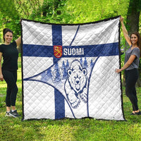 Finland Independence Day Quilt Suomi 1917 Proud Flag Finnish Folk Pattern - Wonder Print Shop