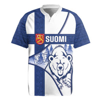 Personalised Finland Independence Day Rugby Jersey Suomi 1917 Proud Flag Finnish Folk Pattern - Wonder Print Shop