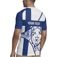 Personalised Finland Independence Day Rugby Jersey Suomi 1917 Proud Flag Finnish Folk Pattern - Wonder Print Shop