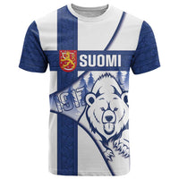 Personalised Finland Independence Day T Shirt Suomi 1917 Proud Flag Finnish Folk Pattern - Wonder Print Shop