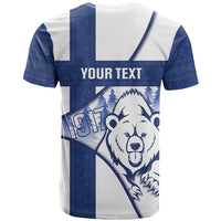 Personalised Finland Independence Day T Shirt Suomi 1917 Proud Flag Finnish Folk Pattern - Wonder Print Shop