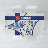 Finland Independence Day Tablecloth Suomi 1917 Proud Flag Finnish Folk Pattern - Wonder Print Shop