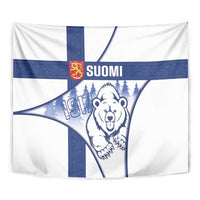 Finland Independence Day Tapestry Suomi 1917 Proud Flag Finnish Folk Pattern - Wonder Print Shop