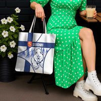 Finland Independence Day Tote Bag Suomi 1917 Proud Flag Finnish Folk Pattern - Wonder Print Shop