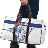 Finland Independence Day Travel Bag Suomi 1917 Proud Flag Finnish Folk Pattern - Wonder Print Shop
