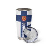 Personalised Finland Independence Day Tumbler Cup Suomi 1917 Proud Flag Finnish Folk Pattern - Wonder Print Shop
