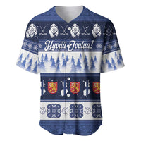 Finland Christmas Baseball Jersey Suomen Tasavalta Hyvaa Joulua - Wonder Print Shop