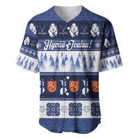 Finland Christmas Baseball Jersey Suomen Tasavalta Hyvaa Joulua - Wonder Print Shop