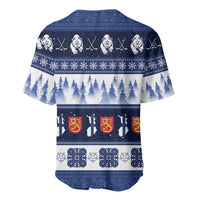 Finland Christmas Baseball Jersey Suomen Tasavalta Hyvaa Joulua - Wonder Print Shop