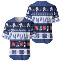 Finland Christmas Baseball Jersey Suomen Tasavalta Hyvaa Joulua - Wonder Print Shop