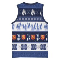 Finland Christmas Basketball Jersey Suomen Tasavalta Hyvaa Joulua - Wonder Print Shop