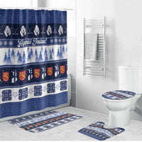 Finland Christmas Bathroom Set Suomen Tasavalta Hyvaa Joulua - Wonder Print Shop
