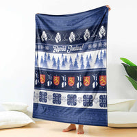 Finland Christmas Blanket Suomen Tasavalta Hyvaa Joulua - Wonder Print Shop