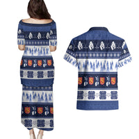 Finland Christmas Couples Matching Puletasi and Hawaiian Shirt Suomen Tasavalta Hyvaa Joulua - Wonder Print Shop