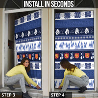 Finland Christmas Door Cover Suomen Tasavalta Hyvaa Joulua - Wonder Print Shop