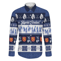 Finland Christmas Family Matching Long Sleeve Bodycon Dress and Hawaiian Shirt Suomen Tasavalta Hyvaa Joulua - Wonder Print Shop