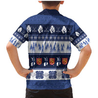 Finland Christmas Family Matching Mermaid Dress and Hawaiian Shirt Suomen Tasavalta Hyvaa Joulua - Wonder Print Shop