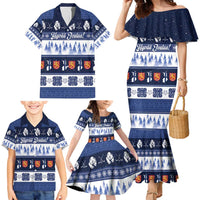 Finland Christmas Family Matching Mermaid Dress and Hawaiian Shirt Suomen Tasavalta Hyvaa Joulua - Wonder Print Shop