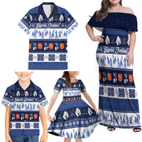 Finland Christmas Family Matching Off Shoulder Maxi Dress and Hawaiian Shirt Suomen Tasavalta Hyvaa Joulua - Wonder Print Shop