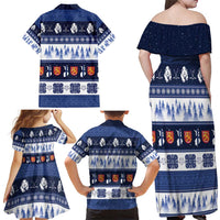 Finland Christmas Family Matching Off Shoulder Maxi Dress and Hawaiian Shirt Suomen Tasavalta Hyvaa Joulua - Wonder Print Shop