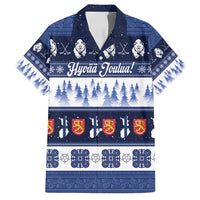 Finland Christmas Family Matching Off Shoulder Maxi Dress and Hawaiian Shirt Suomen Tasavalta Hyvaa Joulua - Wonder Print Shop