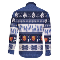 Finland Christmas Family Matching Off Shoulder Maxi Dress and Hawaiian Shirt Suomen Tasavalta Hyvaa Joulua - Wonder Print Shop