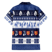 Finland Christmas Family Matching Off Shoulder Short Dress and Hawaiian Shirt Suomen Tasavalta Hyvaa Joulua - Wonder Print Shop