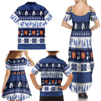 Finland Christmas Family Matching Summer Maxi Dress and Hawaiian Shirt Suomen Tasavalta Hyvaa Joulua - Wonder Print Shop