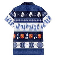 Finland Christmas Family Matching Summer Maxi Dress and Hawaiian Shirt Suomen Tasavalta Hyvaa Joulua - Wonder Print Shop