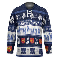 Finland Christmas Hockey Jersey Suomen Tasavalta Hyvaa Joulua - Wonder Print Shop
