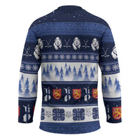 Finland Christmas Hockey Jersey Suomen Tasavalta Hyvaa Joulua - Wonder Print Shop