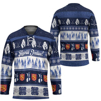 Finland Christmas Hockey Jersey Suomen Tasavalta Hyvaa Joulua - Wonder Print Shop