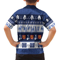 Finland Christmas Kid Hawaiian Shirt Suomen Tasavalta Hyvaa Joulua - Wonder Print Shop