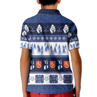 Finland Christmas Kid Polo Shirt Suomen Tasavalta Hyvaa Joulua - Wonder Print Shop