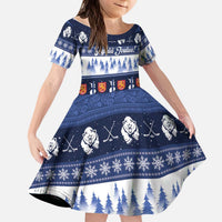 Finland Christmas Kid Short Sleeve Dress Suomen Tasavalta Hyvaa Joulua - Wonder Print Shop