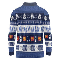 Finland Christmas Long Sleeve Polo Shirt Suomen Tasavalta Hyvaa Joulua - Wonder Print Shop