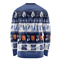 Finland Christmas Long Sleeve Shirt Suomen Tasavalta Hyvaa Joulua - Wonder Print Shop