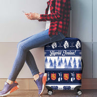 Finland Christmas Luggage Cover Suomen Tasavalta Hyvaa Joulua - Wonder Print Shop