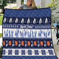 Finland Christmas Quilt Suomen Tasavalta Hyvaa Joulua - Wonder Print Shop