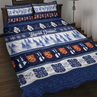 Finland Christmas Quilt Bed Set Suomen Tasavalta Hyvaa Joulua - Wonder Print Shop