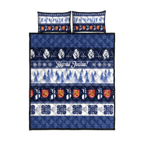 Finland Christmas Quilt Bed Set Suomen Tasavalta Hyvaa Joulua - Wonder Print Shop