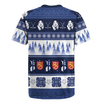 Finland Christmas Rugby Jersey Suomen Tasavalta Hyvaa Joulua - Wonder Print Shop