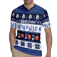 Finland Christmas Rugby Jersey Suomen Tasavalta Hyvaa Joulua - Wonder Print Shop