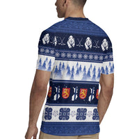 Finland Christmas Rugby Jersey Suomen Tasavalta Hyvaa Joulua - Wonder Print Shop