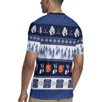 Finland Christmas Rugby Jersey Suomen Tasavalta Hyvaa Joulua - Wonder Print Shop