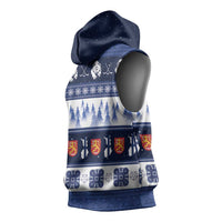 Finland Christmas Sleeveless Hoodie Suomen Tasavalta Hyvaa Joulua - Wonder Print Shop