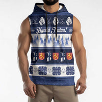 Finland Christmas Sleeveless Hoodie Suomen Tasavalta Hyvaa Joulua - Wonder Print Shop