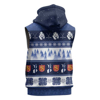 Finland Christmas Sleeveless Zip Hoodie Suomen Tasavalta Hyvaa Joulua - Wonder Print Shop