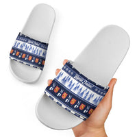 Finland Christmas Slide Sandals Suomen Tasavalta Hyvaa Joulua - Wonder Print Shop