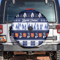 Finland Christmas Spare Tire Cover Suomen Tasavalta Hyvaa Joulua - Wonder Print Shop
